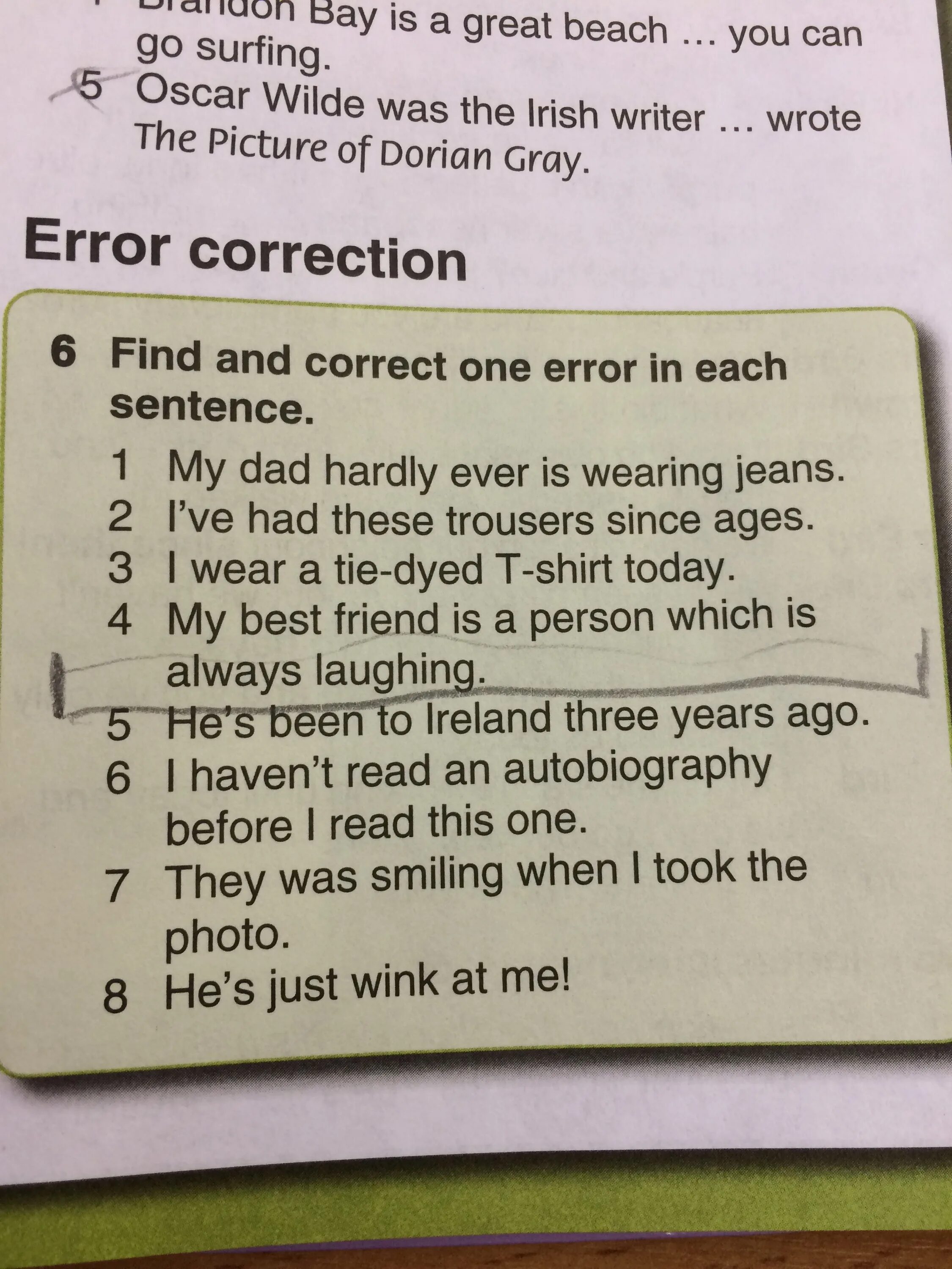 Read and correct the sentences. Error correction correct the sentences. Find and correct the mistakes. Read and correct sentences which.