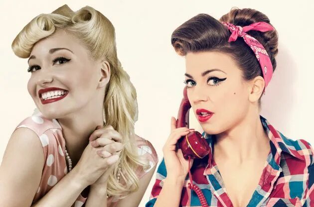 Как сделать фото в стиле ретро Pin en Retro-Frisuren