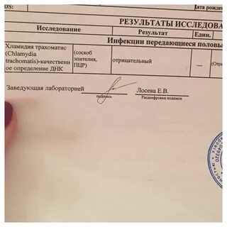 Сдача анализов на хламидии
