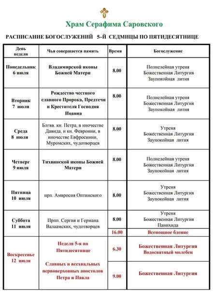 Расписание богослужений в свято михайловском ижевск