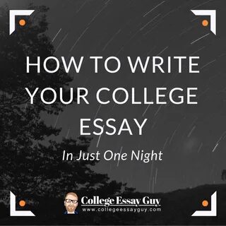 How to Write Your College Essay in Just One Night Blog Post Template,...