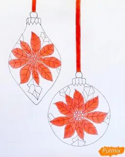 Рисуем новогодние игрушки