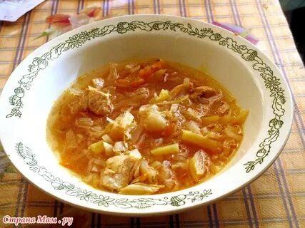 Щи из капусты калорийность