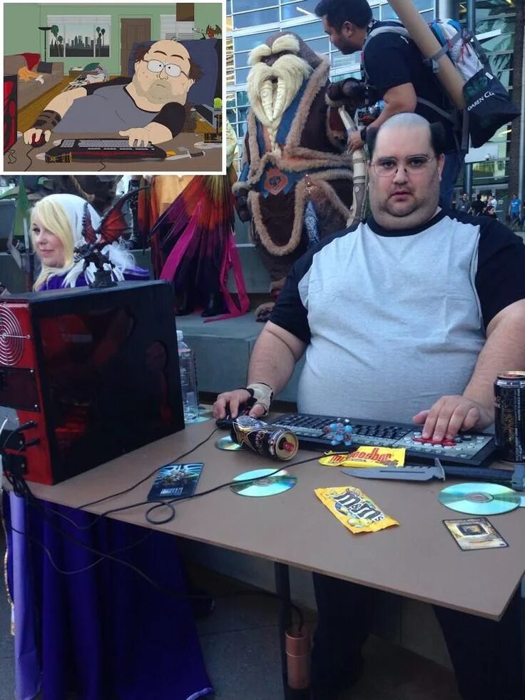 Геймер из саус парк. Геймер парк. Саус парк компьютерный задрот. Южный парк жирный геймер. Задрот wow южный парк.