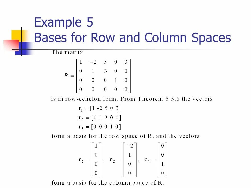 Column Space of Matrix. Matrix Row and column. Матрица Row and columns. Nullspace матрицы. Space examples