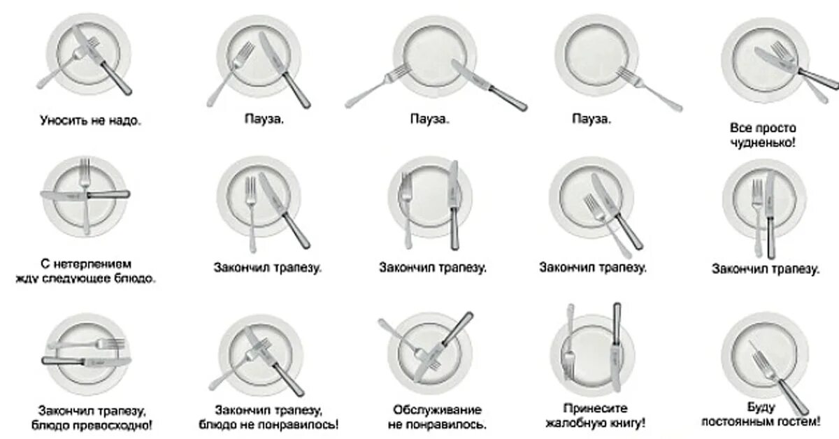 Столовый этикет расположение приборов на тарелке. Расположение столовых приборов после еды этикет после еды. Расположение приборов по этикету столовых на тарелке. Этикет положение приборов на тарелке после еды. Понравилось блюдо в ресторане