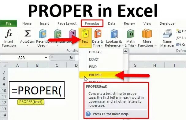 Перевести proper. Функция пропнач в excel. формула пропнач в excel. программа precision-proper. function properly.