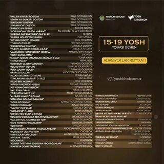 Adabiyotlar ro yxati
