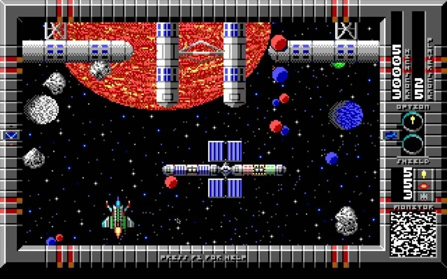 Dos spaces. Скролл шутер. горизонтальный скролл-шутер. стрелялки dos. стрелялки под дос.