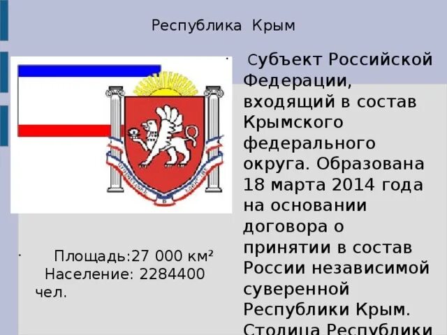 Сообщение о Республике Крым. Крым субъект РФ. Сообщение о субъекте РФ. Сообщение о Республике РФ. Сообщение о субъекте россии