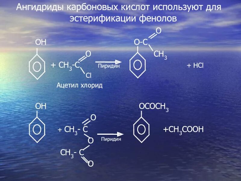 Фенол (ch3)2. Фенол и карбоновая кислота. Ангидриды карбоновых кислот. Взаимодействие фенола с карбоновыми кислотами.