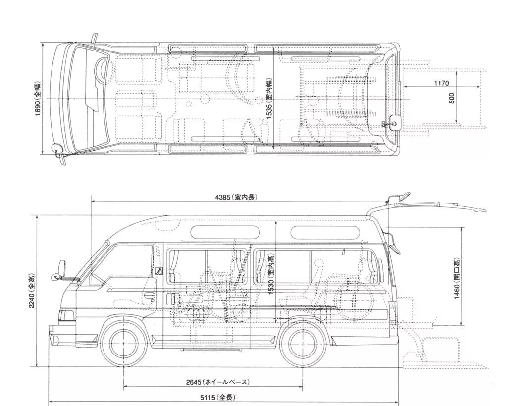 Toyota hiace технические характеристики. Ниссан Караван габариты. Ниссан Караван е24 габариты. Nissan Caravan габариты кузова. Nissan Caravan 1993 чертежи.