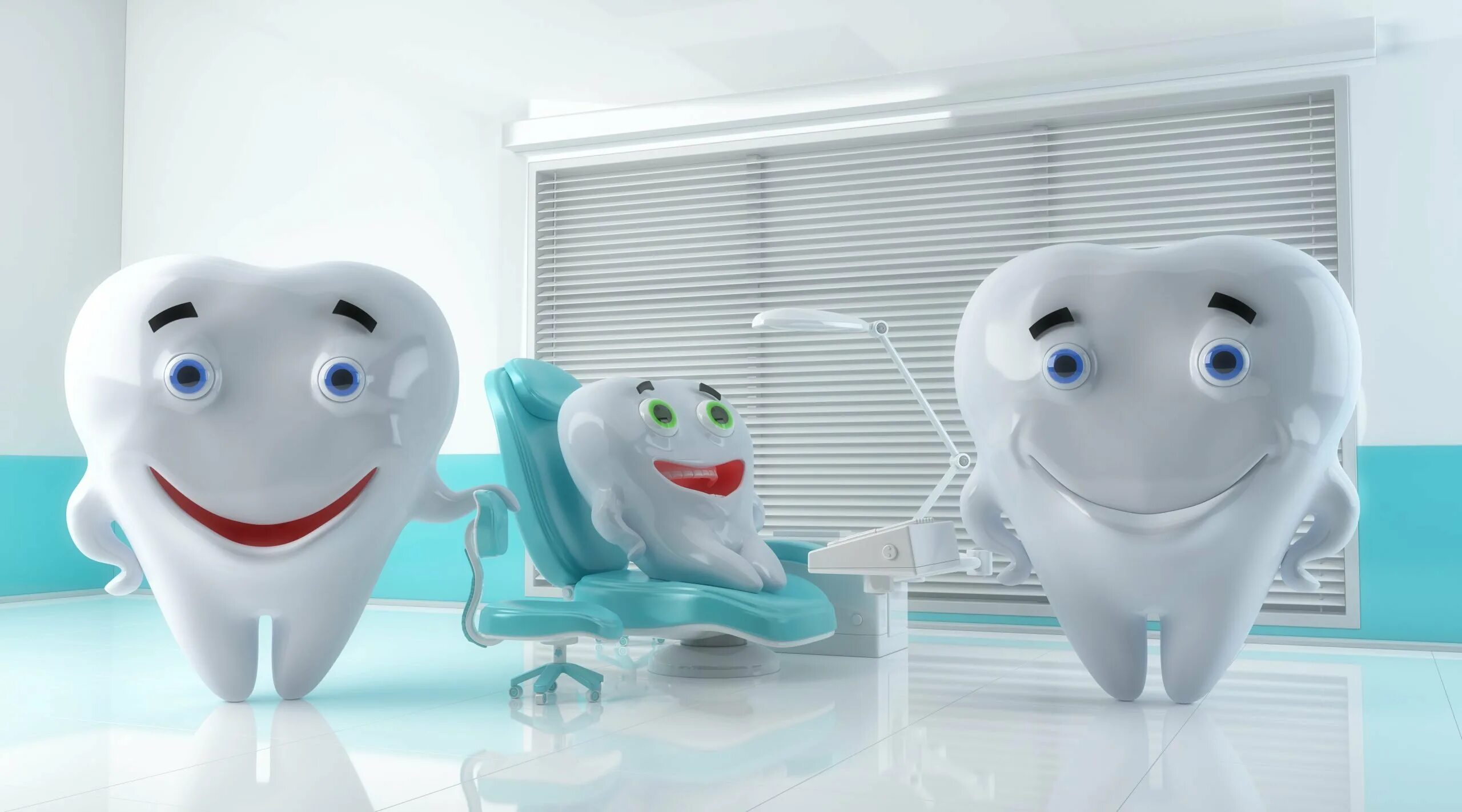 Три стоматолога. Веселый зуб. Зубы стоматолог. Креативная стоматология.