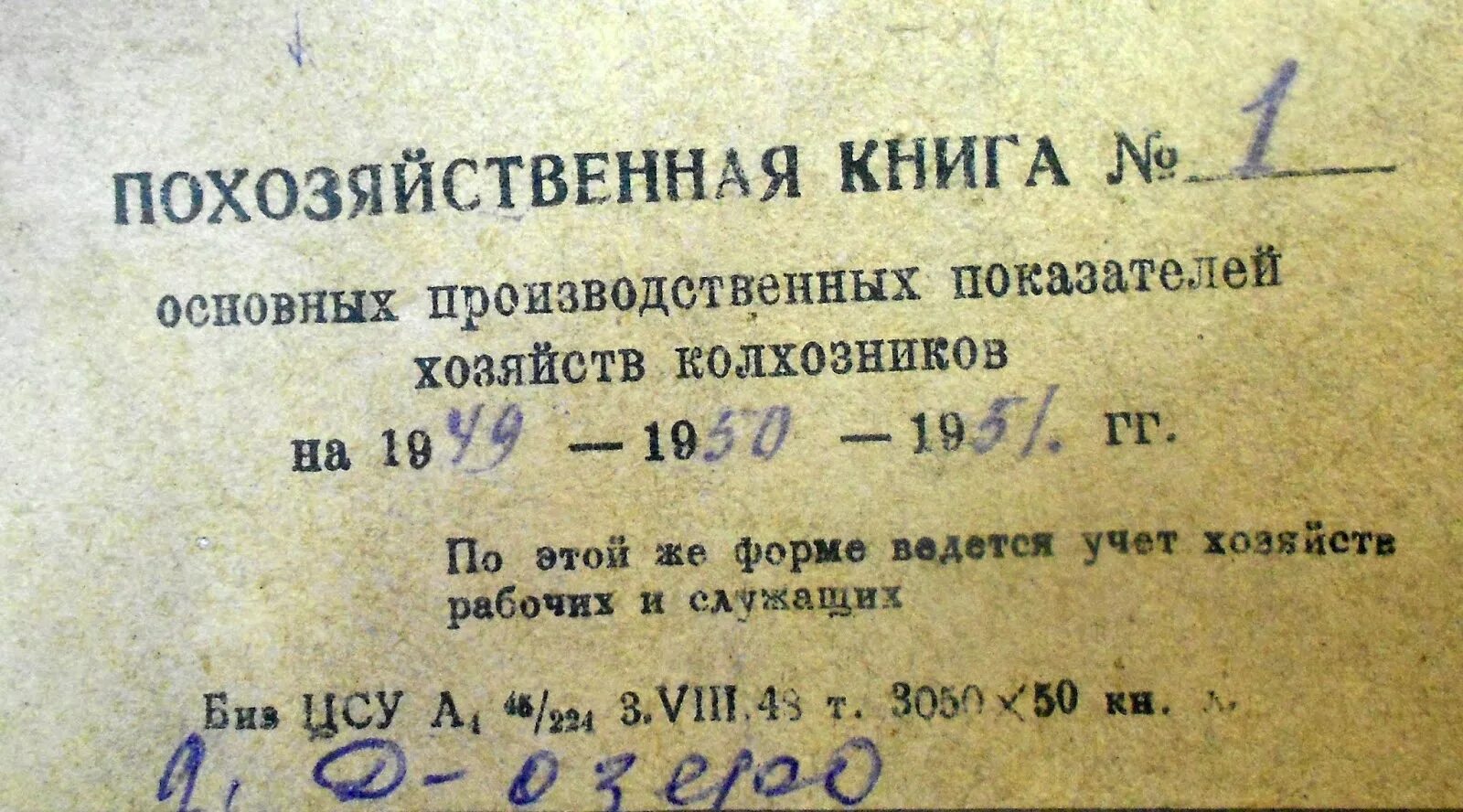 Заполнить похозяйственную книгу