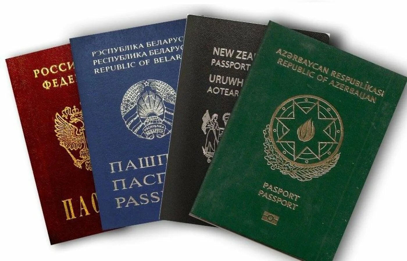 Таджикские документы. Обложки паспортов разных стран.