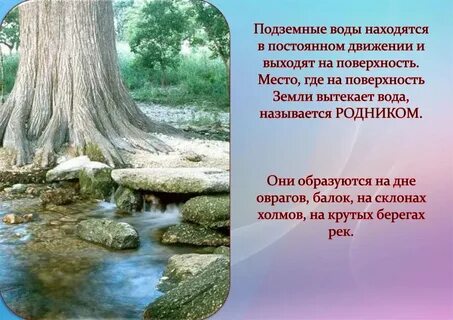 Места где есть вода