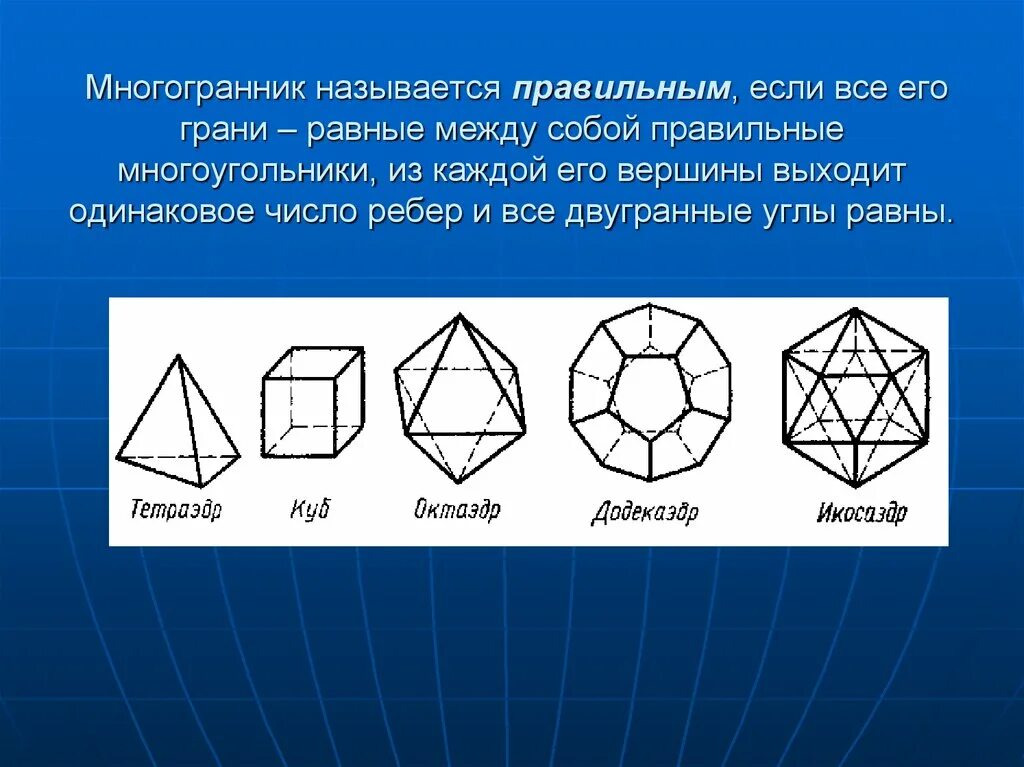 Многоугольники 10. Названия многограннико. Какой многогранник называется правильным. Фигуры многогранники название. Правильные многогранники.