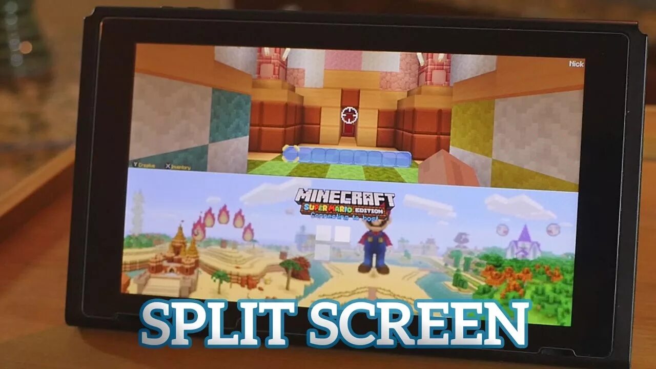 Split screen switch. Игра майнкрафт на нинтендо свитч. minecraft nintendo switch сплит скрин. нинтендо свитч майнкрафт на разделение экрана. нинтендо свитч майнкрафт эдишн.