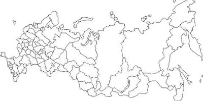 контурная карта россии с субъектами