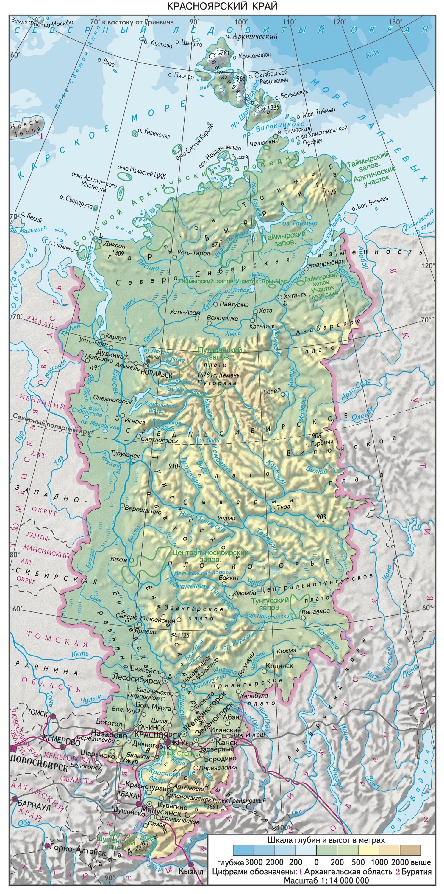 Какие области входят в красноярский край. Подробная карта севера Красноярского края. Подробная карта Красноярского края. Географическая карта Красноярского края. Карта Красноярского края с поселками.