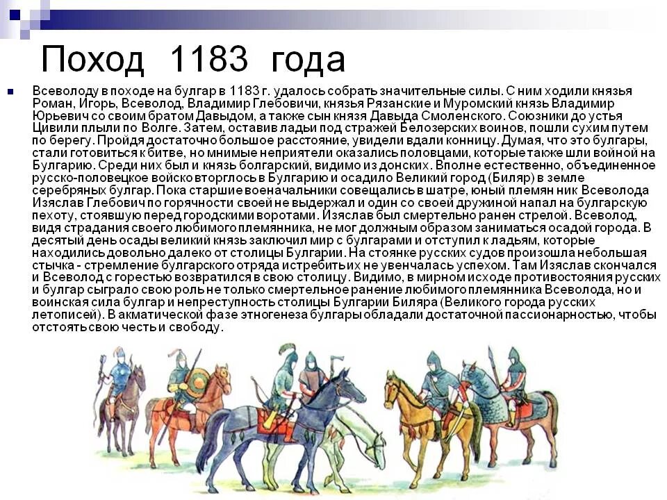 Поход на волжскую булгарию год. Поход на волжскую булгарию год