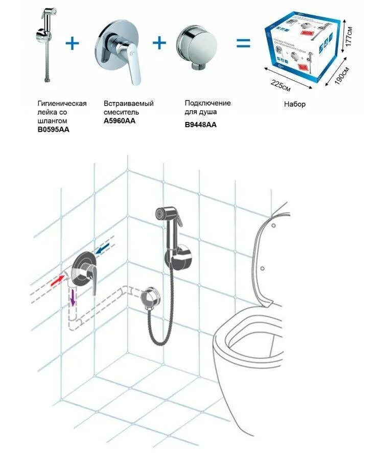 Кран с гигиеническим душем схема подключения. Смеситель для раковины с гигиеническим душем схема установки.