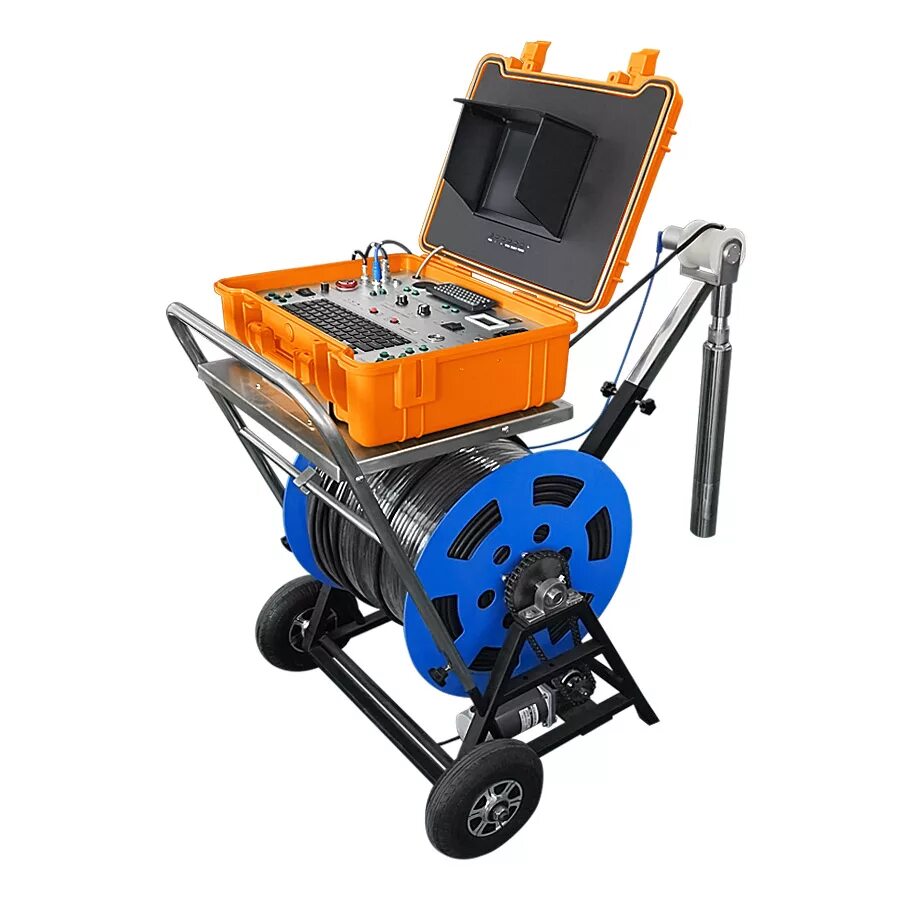 Робот для телеинспекции. Видеодиагностика скважины. система телеинспекции digger hd light. системы телеинспекции скважин крот-l2 hd.. телеинспекция труб канализации.