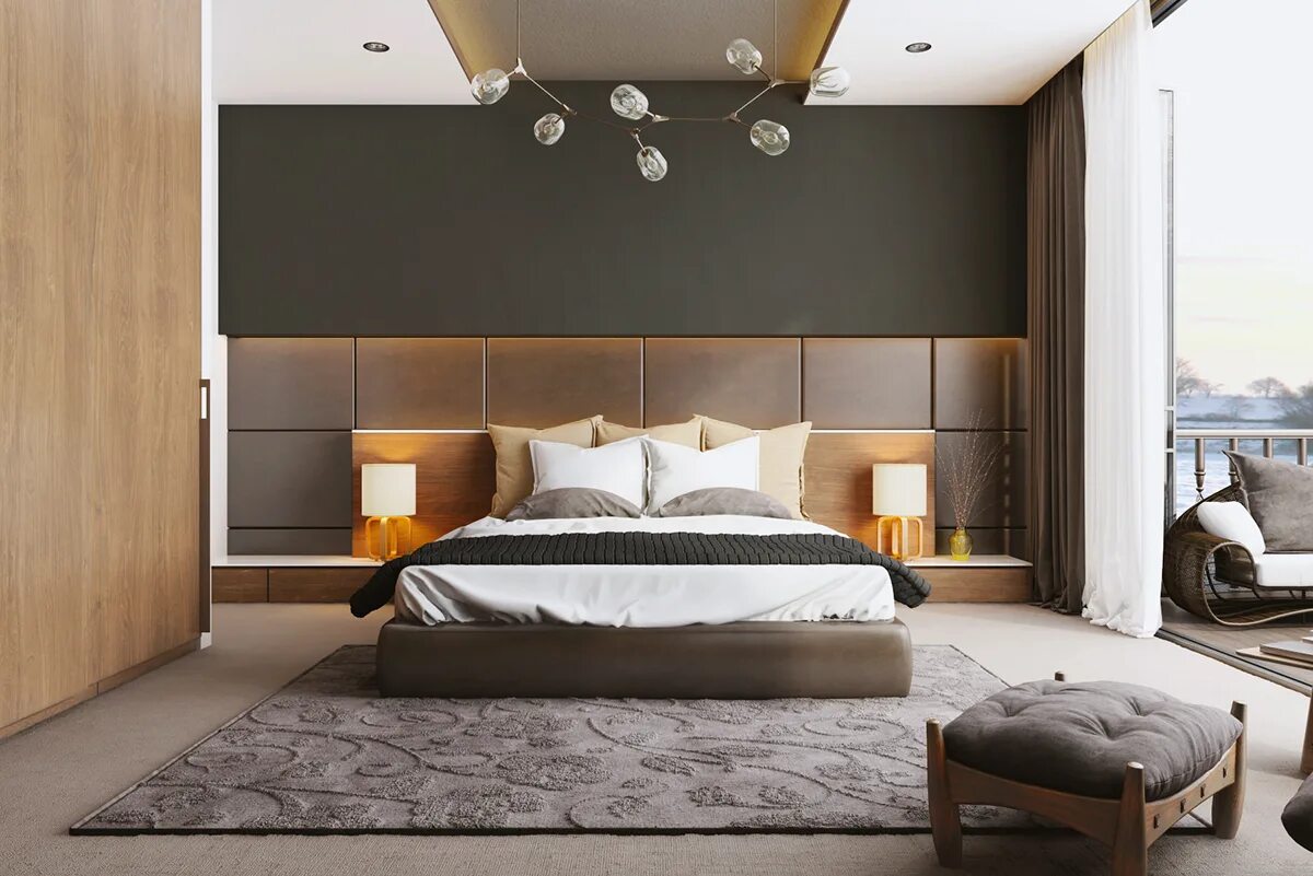 Modern bedroom. Спальня в современном стиле. Спальня в стиле Контемпорари. Дизайнерская спальня. Спальная комната в современном стиле.