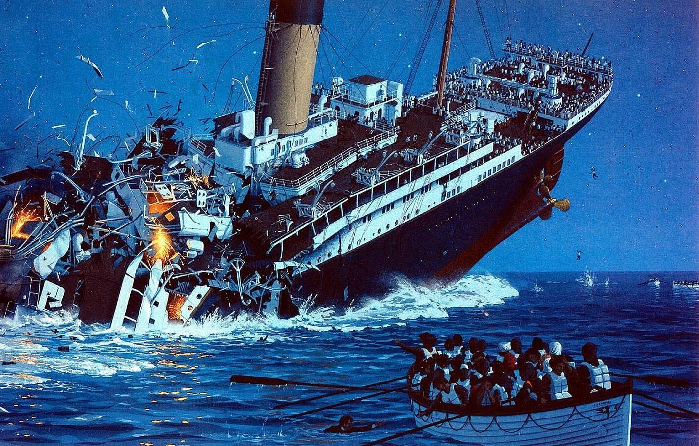 Когда пароход остановился среди. Крушение Титаника 1912. Титаник 1997 крушение. 15 Апреля 1912 года затонул Титаник. 1911 Крушение Титаника.