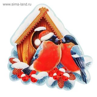Новогодний снегирь картинки