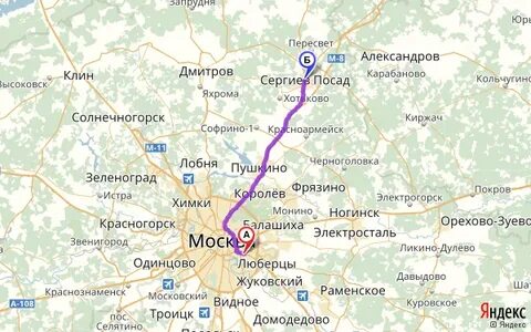 Расстояние между химками