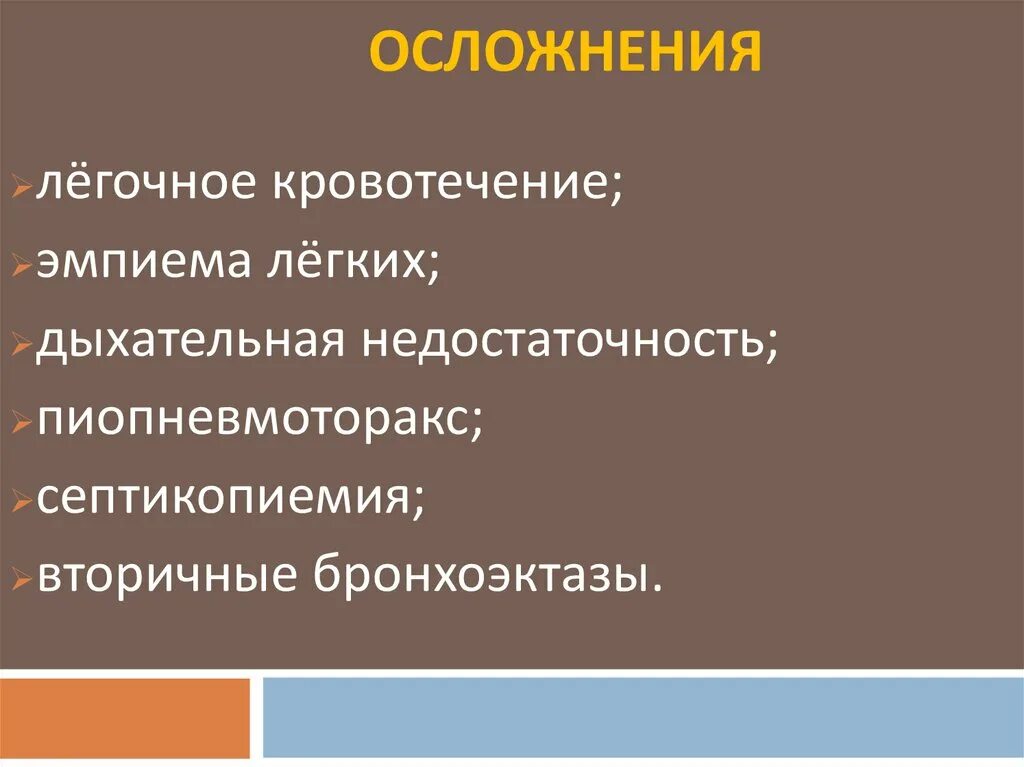 Осложнения кровотечений. Последствия легочного кровотечения. Осложнения дыхательной недостаточности. Возможное осложнения кровотечения. 11 осложнения