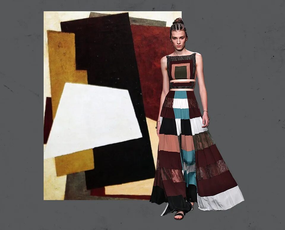 На выставке современный авангардизм повесили четыре картины. Prada + Казимир Малевич. Малевич Авангард костюмы. Русский Авангард 20 век одежда. Стиль конструктивизм в одежде.