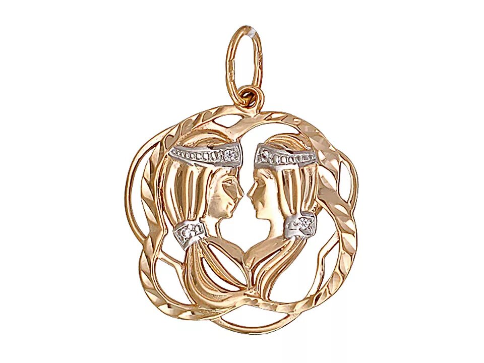 Знак зодиака близнецы. Кулон знак зодиака близнецы. Подвеска близнецы золото 585. Золото зодиак близнецы. Кулон близнецы золото 585.