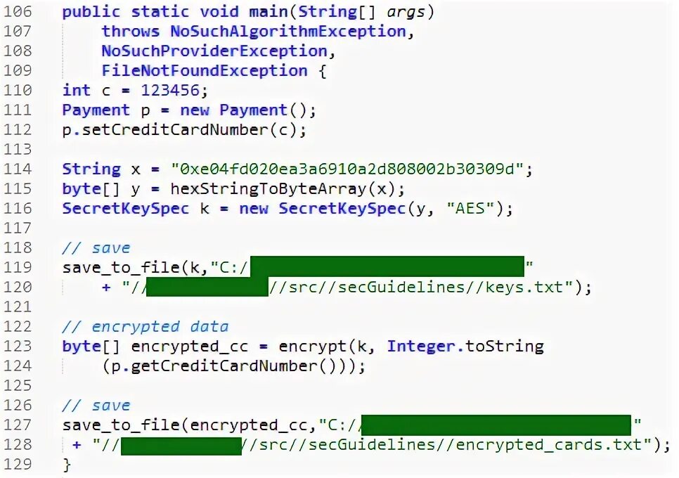 Encrypted string