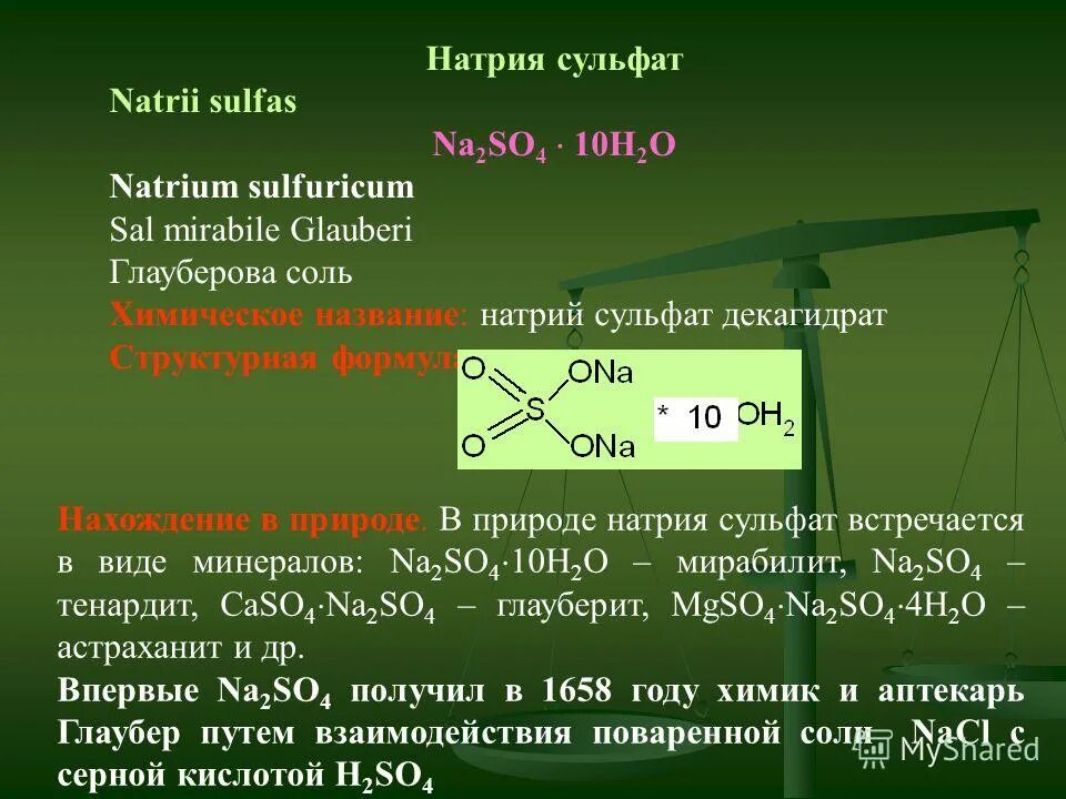 Сульфит натрия название