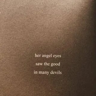 She saw my eyes