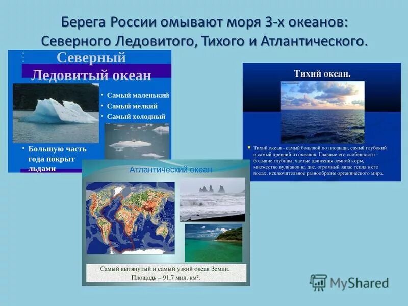 Какой полуостров омывается водами тихого океана. Моря и океаны омывающие Россию. Моря Северного Атлантического океана. Атлантический и северно Ледовитый океан. Тихий и Северный Ледовитый океаны.