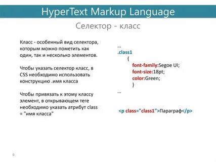 Виды селекторов css