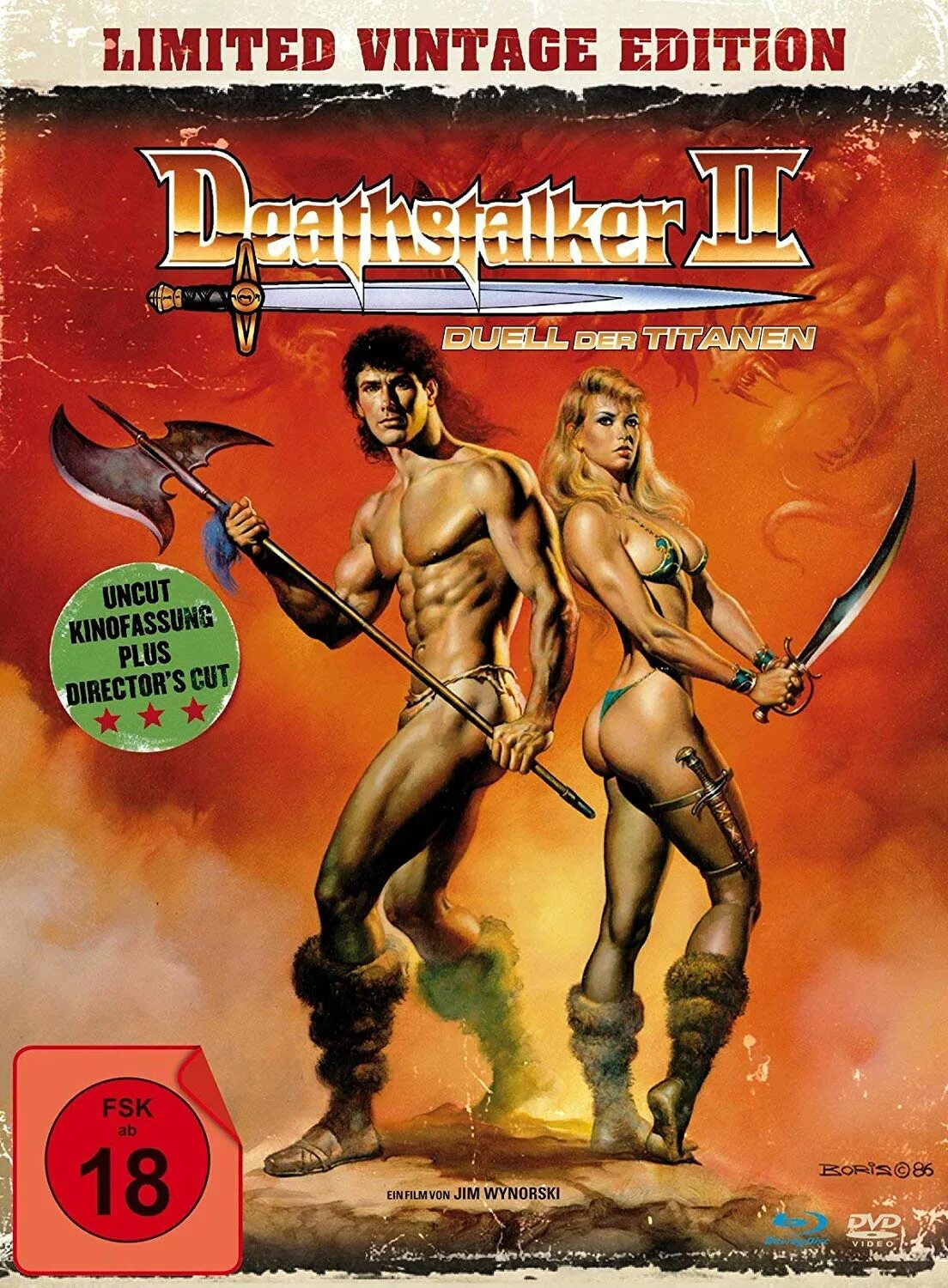 Магическая битва 2 блю рей. Ловчий смерти 2: битва титанов / Deathstalker II. Постер Deathstalker II 1987. Ловчий смерти 1983 Постер.