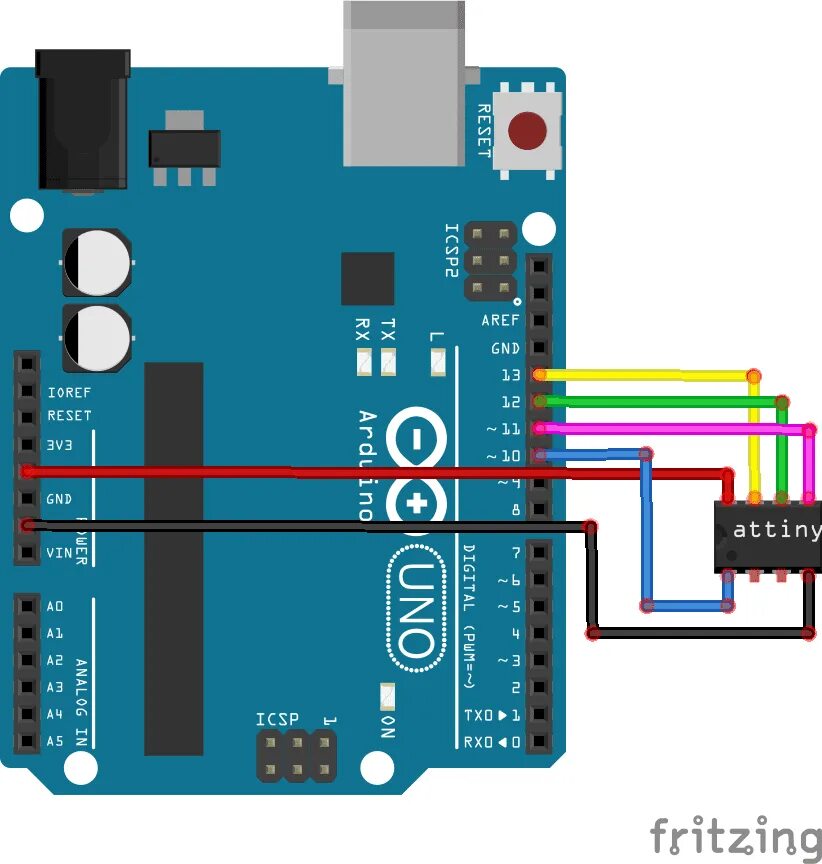 Arduino протокол. Attiny85 arduino. isp программатор attiny13.