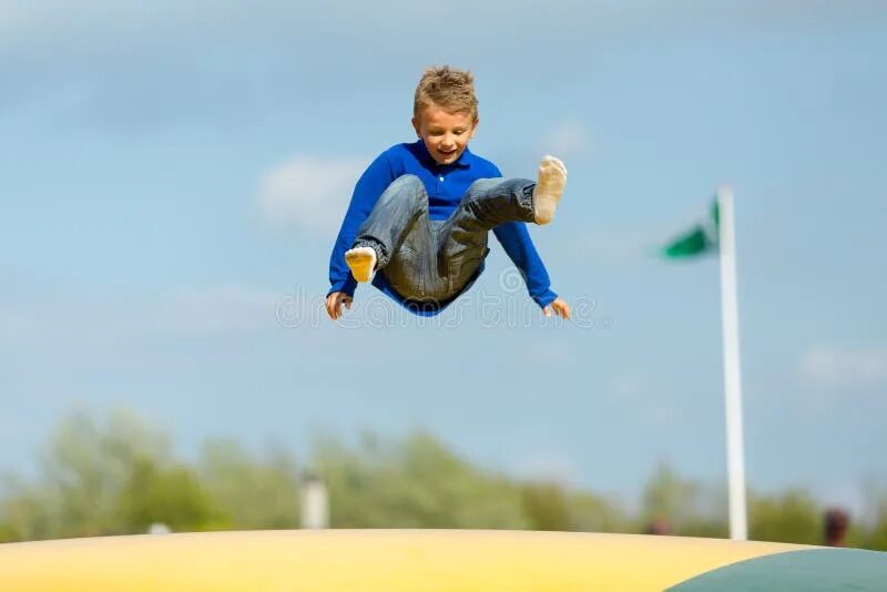 Jumping up and down