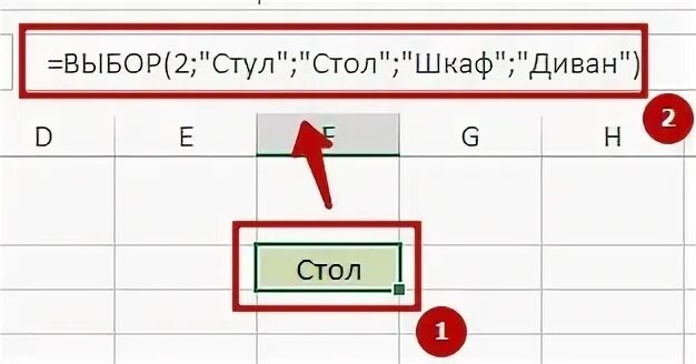 Формулы рабочего листа