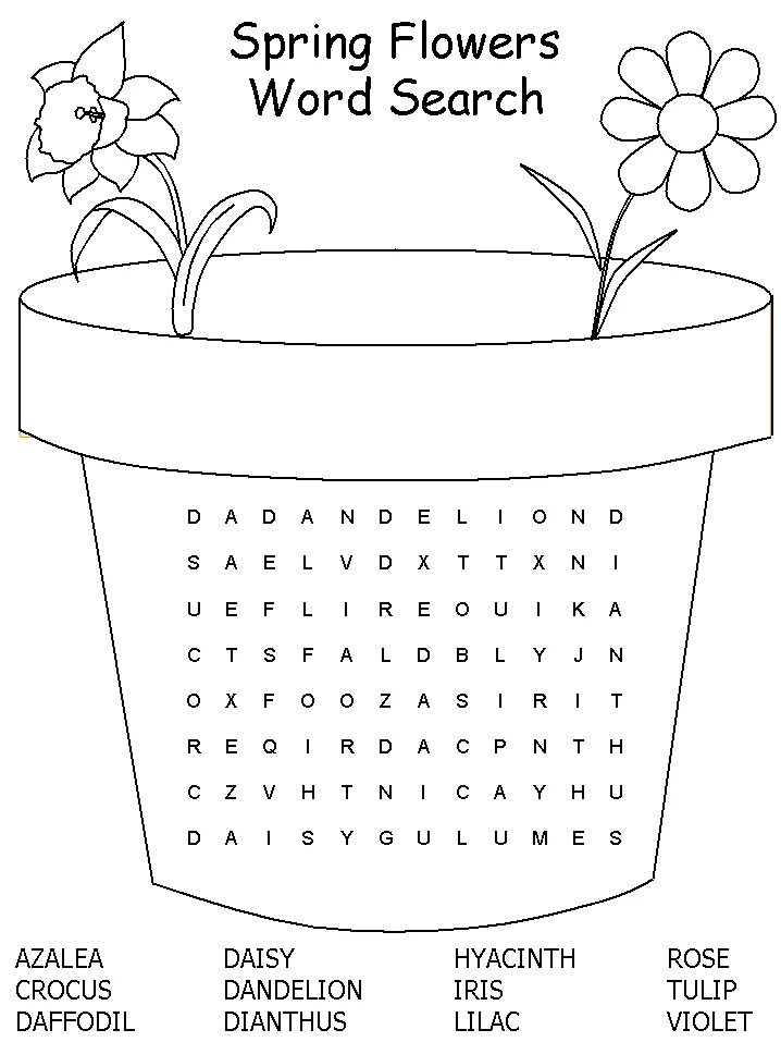 Flower exercise. Spring задания. Spring Wordsearch for Kids. Цветы на англ Wordsearch.