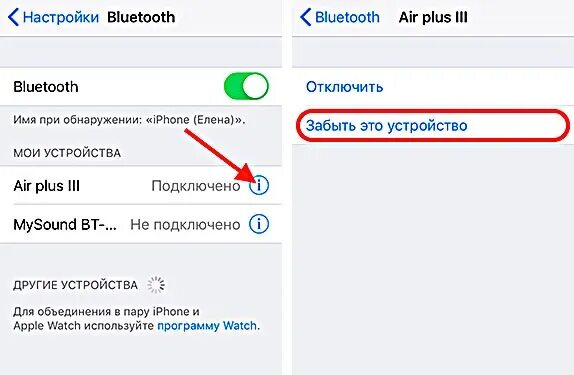 Как подключить блютуз забытого устройства. Настройки блютуз на айфоне. Как синхронизировать наушники. Забыть устройство Bluetooth.