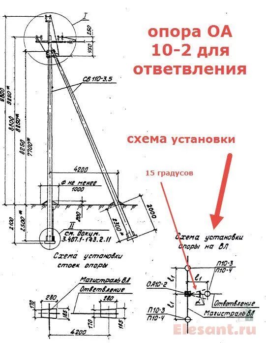 Высота жб опоры ЛЭП 0.4. Опора вл 0.4 кв ж/б чертеж. Высота бетонной опоры 0.4 кв. Столб вл 0.4 кв высота.