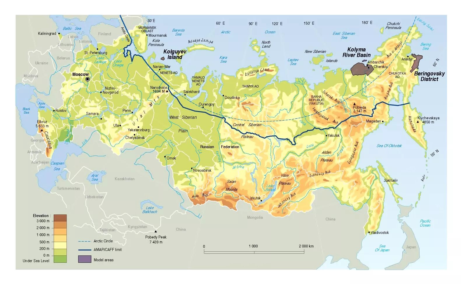 Карта россии с уровнями высот. Карта России. Карта России на английском языке. Карта Russian Federation. Карта высот России.