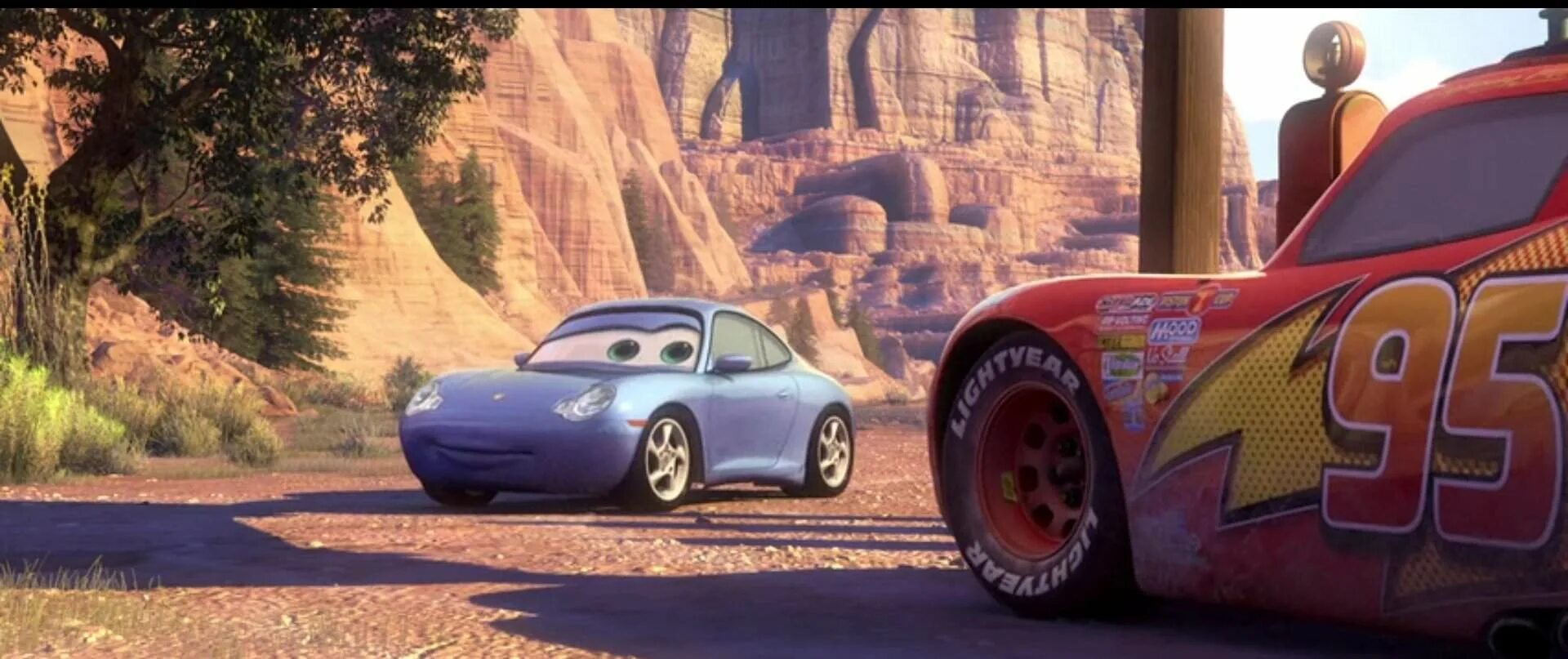 салли каррера и молния маккуин. радиатор спрингс". Cars 2006 mcqueen and sally scene 1080p. молния маккуин и салли тачки 2. маккуин и салли тачки 2.