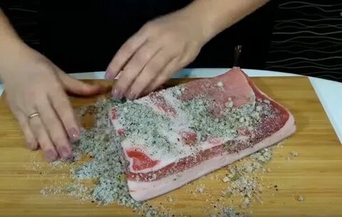 Сало в пакете сухим способом