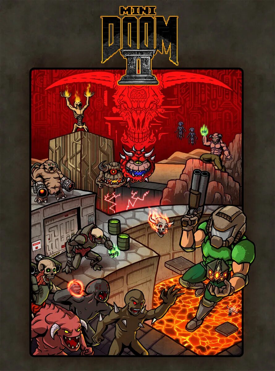 Doom игра отзывы. Mini Doom 2. Mini Doom 1. Doom 2 Cover Art.